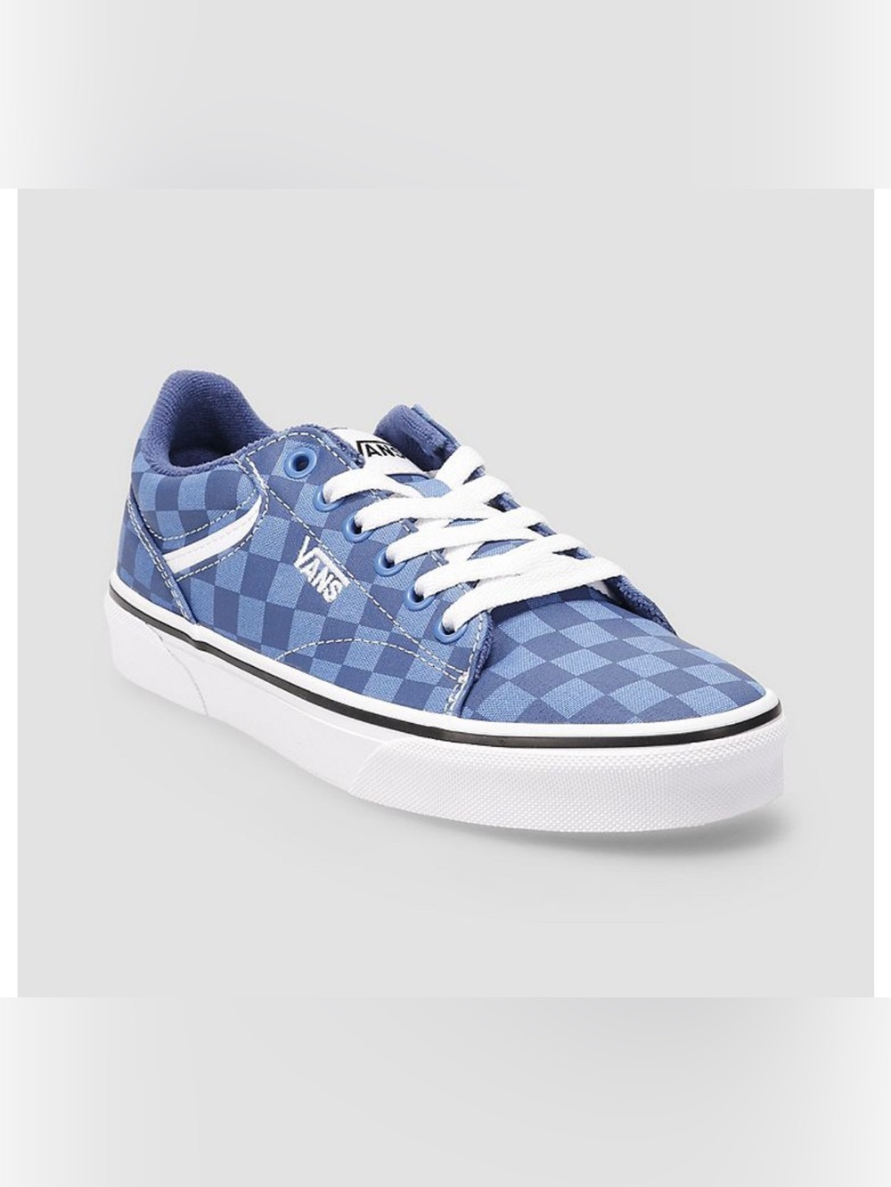 Vans Seldan Kids Checkerboard Old Skool Sneaker - Blue & White